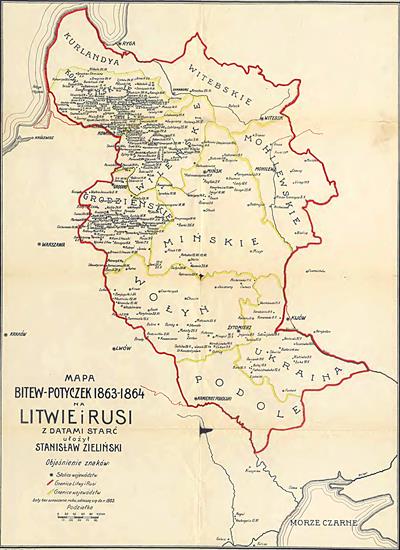 STARE mapy Polski - 1913 Powstanie styczniowe1863-1864 Na Litwie.JPG