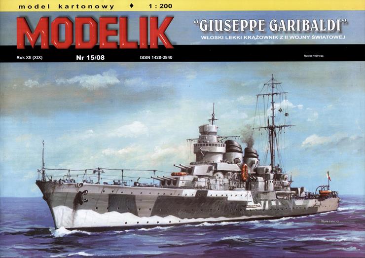 Modelik 2008-15 -  RM Giuseppe Garibaldi włoski lekki krążownik z II wojny światowej - 01.jpg